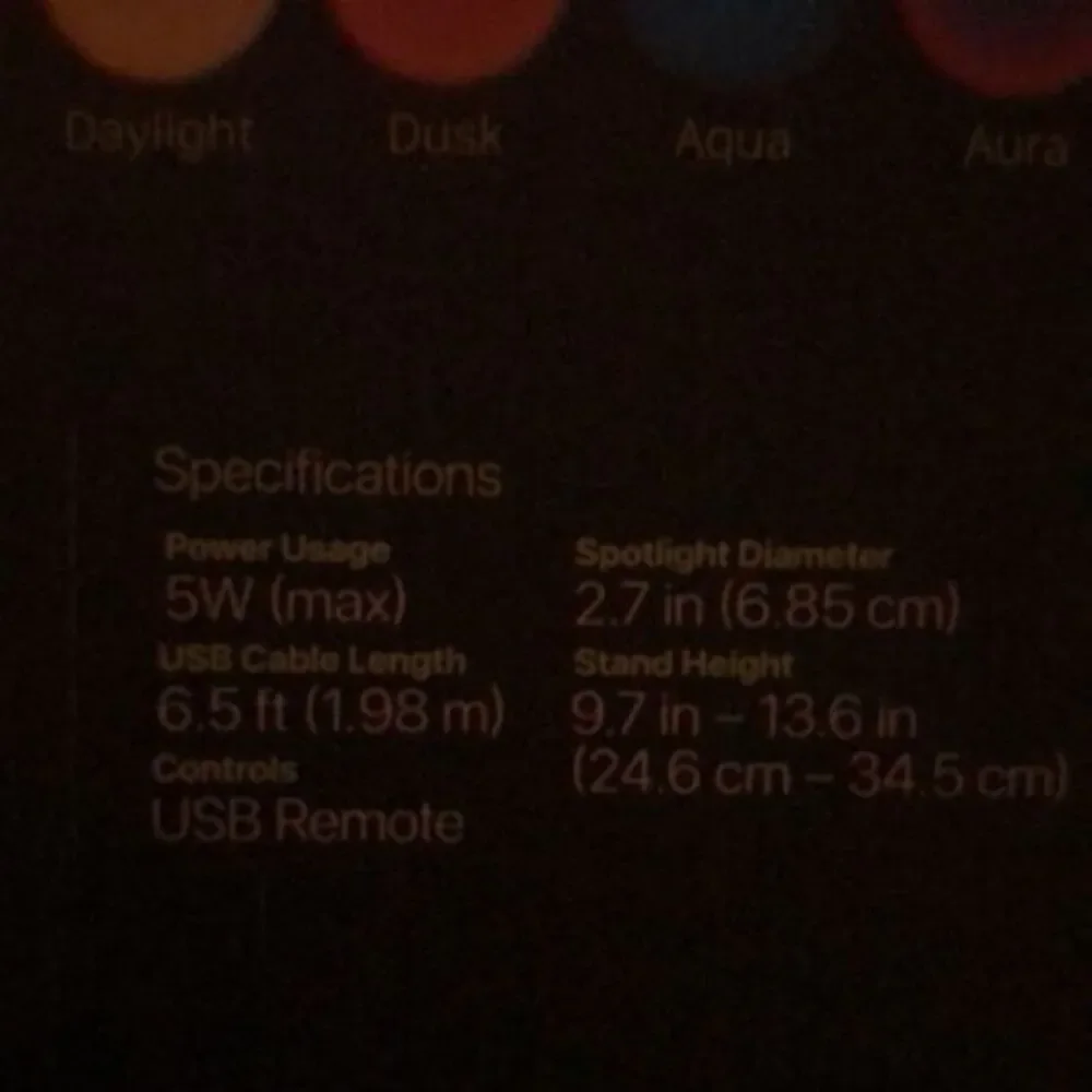 Vivitar light spotlight sunset  multi color effects